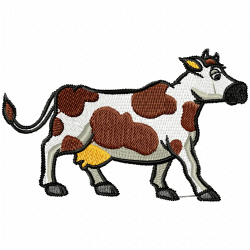 Cows Embroidery Design 7